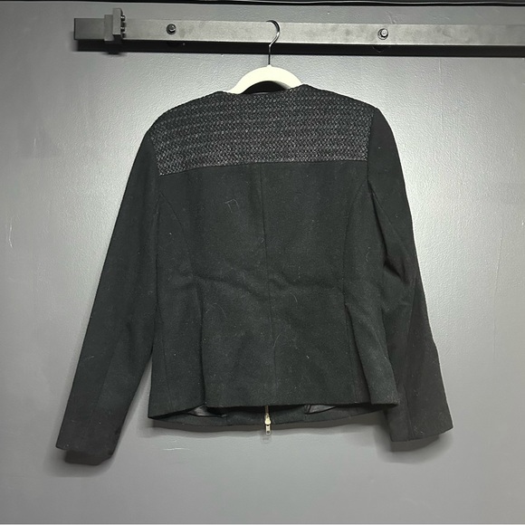 Eileen Fisher Raffia Wool Weave Jacket Black S - Picture 7 of 7